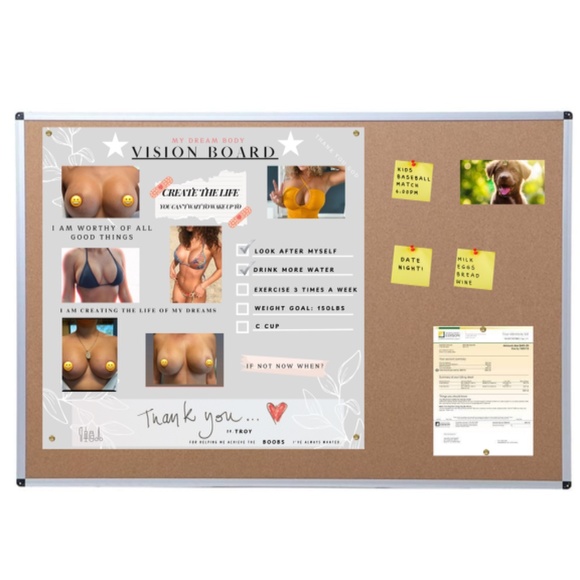 Dream Body Vision Board Poster 24X24 - Manifest Your Cosmetic Surgery & Fitness - Picture 6 of 7